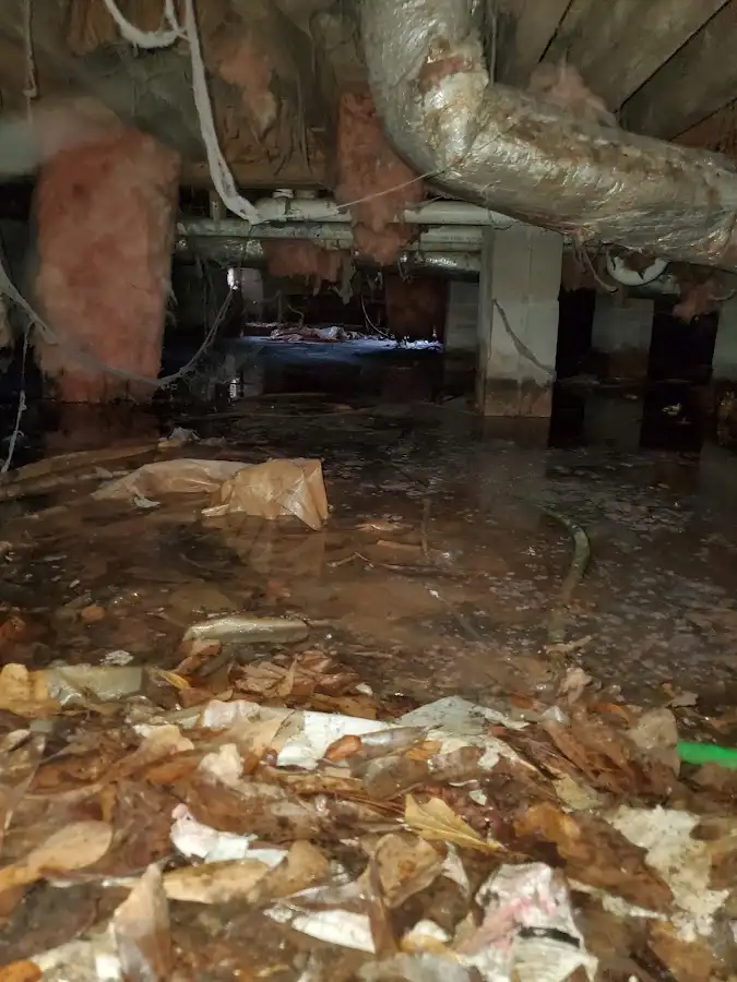 Crawl space flood assessment for Commercial Water Damage Restoration in Cortlandville